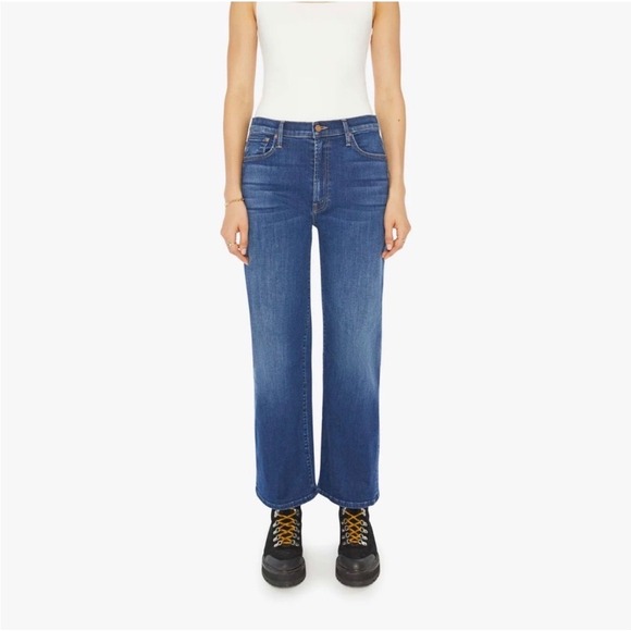 MOTHER Denim - MOTHER Blue Wide Leg Flare Jeans